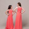 MAB05JNC12 19-4454 - MAB 05 JN Coral 1 Junior bridesmaid dress in coral